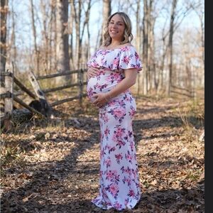 Floral Off-Shoulder Maxi Dress